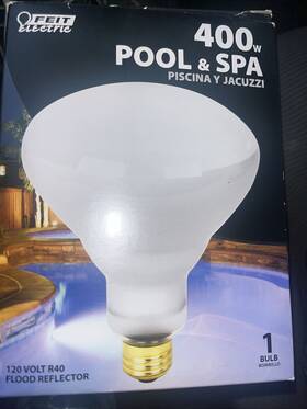 Fl-120 Feit Electric 017801475609 400-watt 120 Volt R40 Pool And Spa Light Bulb Flood Reflector
