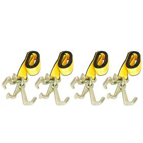 Ub2163 Fekuar 4pcs 2 Inch X 8ft Truck Winch Tie Down Straps With Rtj Cluster Hook Heavy Duty Web