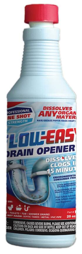 Fe20 Floweasy Proline Chemical And Plastics Drain Opener 20 Oz