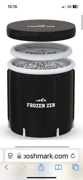 Frozen Zen 654139418788 Ice Bath Tub For Athletes With Lid Portable New