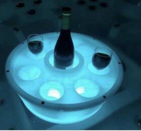 B08jky758q Funoutdoorsliving Led Round Floating Drink Pool Tray With 7 Glass Holder
