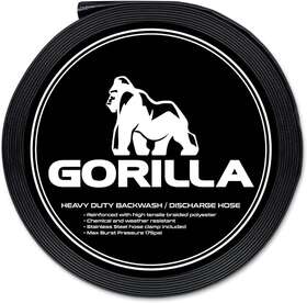 Bl-ail-149  Gorilla Pool Equipment 25 Ft Extra Heavy Duty Swimming Backwash Hose With Clamp - Weather And Chem