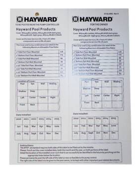 Is16label Hayward Pool Products Label For Use Pools Spa And Hot Tubs