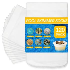 Heatpure 725388798560 120 Pack Pool Filter Socks For Skimmer Baskets Reusable Pcs