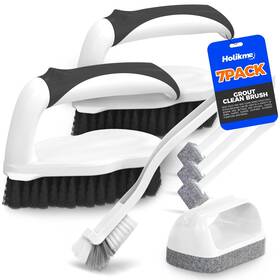 Dbs-08 Holikme Deep Cleaning Brush Set Scrub Pads With Scraper Tip For Pool Black