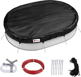 Ibirdie Pool Cover 22x37 Ft Winter Fit 18x33x19x34ft Above Ground Oval Pools