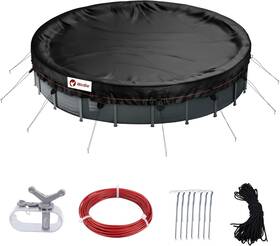 Ibirdie Pool Cover 23-25 Ft Winter Fit 23ft/24ft/25ft Above Ground Round Stock Tank