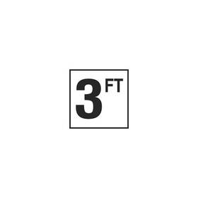 C620030 Inlays 6 Inch X 3 Ft Printed Depth Marker Skid-resistant Tile