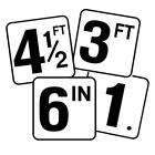 Inlays Inc. Vinyl Depth Inch Markers For Installation On Concrete Deck Pool