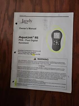 Jandy 743161574071 Aqualink Rs Pda Pool Digital Assistant Installation Manual