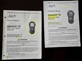 Jandy Aqualink 743161471875 Rs Pda - Installation And Owners Manuals