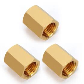 7qq-fer-20580 Joywayus Brass Pipe Fitting Connector Straight Hex Nipple Coupler 1/2 Inch X Female Th