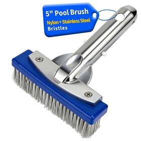 Kgc 819079019949 5-inch Pool Brush Head - Combo Nylon And Stainless Steel Wire 5 Inch Blue