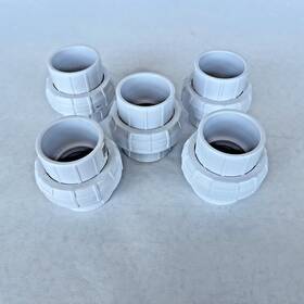 457-015 Lasco Genuine Set Of 5 Sch 40 Pvc 1.5 Inch Slip X Unions New