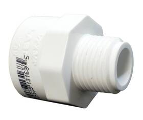 436-074 Lasco Fittings 0.5 Inch Mpt X 0.75 Slip Sch40 Reducing Male Adapter