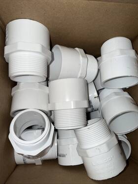 436-015bc Lasco Fittings Inc 436015bc Lot Of 25 1 Inch Pvc Male Adapter Mipt X Socket Sch 40