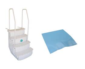 200601t Main Access 87956 Istep Above Ground Swimming Pool Deck Entry Steps Ladder With Mat Pad