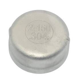 Megairon 710560830640 2 Inch Cap Npt Female Threaded Cast Pipe Fitting Stainless Steel 304
