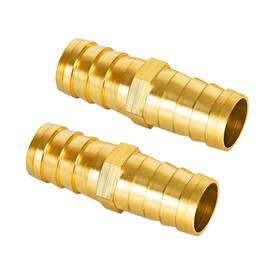 Bhbf.25x25-2 Mewudecor 1 Inch 25mm Barb Splicer Mender Hose Brass Fitting For Water/fuel/air 2 Pcs