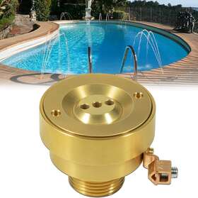 Moqp527 Mo-auto Upgrade Swimming Pool Spa Brass Deck Jet Fountain Nozzle 3 Hole With Grounding Lug