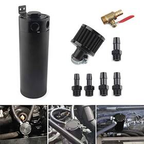 Yh-mr-001 Mr Hello 750ml Baffled Oil Catch Can 2-port Aluminum W Drain Valve