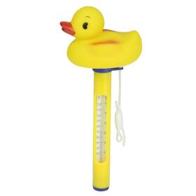 32234700 Northlight 9.5 Inch Yellow Duck Floating Swimming Pool Thermometer With Cord
