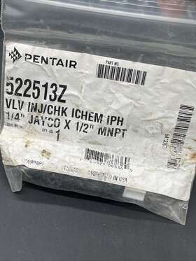 522513z Pentair Injection Chek Valve 1/4 Inch