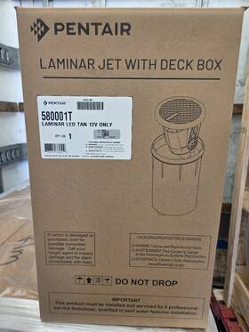 580001t Pentair Laminar Jet Deck Box Led Tan 12v Only In-ground Pool