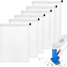 576265 Peovlvn 1 6 Pcs Replacement Mesh Bag - 9 X 12.2 Inch Pool Leaf Vacuum Net White