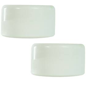 Pool Central 191296000482 Set Of 2 Smooth White Swimming Ladder Bumper Cap Plugs 2.25in