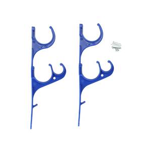 Pool Central 191296995603 Set Of 2 Blue Pole And Vacuum Hose Swimming Accessory Hangers