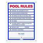 R230400 Pool Rules Sign No Diving Lifeguard Animals Food Emergency # Persons 18 X 24