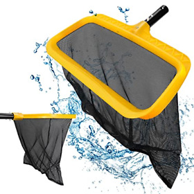 00131 Pool Skimmer Net Heavy Duty Swimming Leaf Rake Cleaning Tool With Reinforced