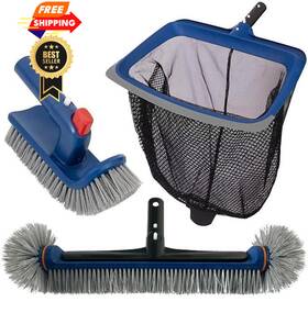 Sg1110 Poolaza Deluxe Swimming Pool Cleaning Kit Including Skimmer Net