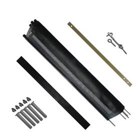 Poolfence Diy 445031997951 4 Ft. H X 12 W Pool Fence Section In Black With 5 Poles Featuring A Stee