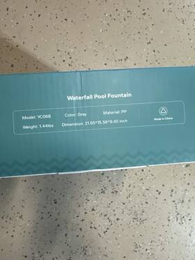 Poolhacker Yc068 Waterfall Pool Fountain Above Ground Inground New Open Box