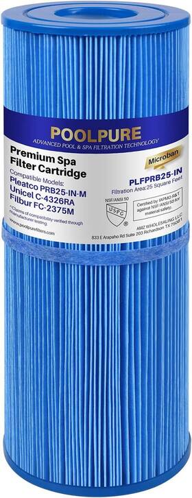 Plfprb25-in-m Poolpure Antimicrobia Prb25-in-m Spa Filter Replaces Unicel C-4326ra Filbur