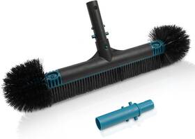 Pvb0090 Poolvio 20 Inch 2 In 1 Pool Brush Head For Swimming Heavy Duty Blue Black