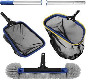 Pvig0002 Poolvio 5-in-1 Pool Cleaning Kit - Includes Semi-deep Skimmer Blue Yellow