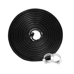 Poolwhale 653437051956 Heavy Duty 1-1/2 Inch X 100ft Thick 1.2mm Black Backwash Pool Hose With