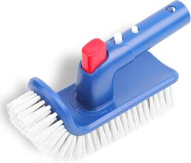 Poolwhale 653437052274 Pool Step And Corner Brush 180 Degree Rotation White Blue Assorted