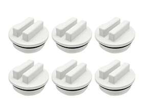 Poolzilla 021261960254 6 Pack Threaded Pool Return Line Plug Prevent Damage From Freezing Water Made