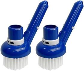 Poolzilla 810137383378 Corner Vacuum Brush With Adjustable Ring 2 Pack Safe For Poly