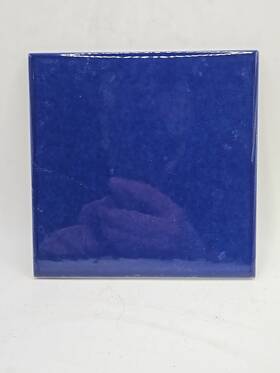 K-646 Porcellanto 1pc Vintage Datk Navy Blue Gloss Swimming Pool Ceramic Tile Frost Free 6 Inch X6