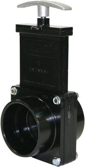 7201m Products Abs Gate Valve Black 2 Inch Slip With Metal Handle