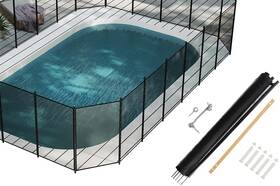 Nlsf412 Real Relax 412ft 350gms Teslin Mesh Pool Safety Fence Stainless Steel Feet Triple 4x12ft