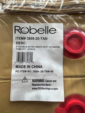3809-20-tan Robelle Lot Of 7 8ft Double Extra Heavy Duty 20 Gauge Tube Kit For Swimming Pool Tan