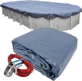 461824a Robelle 18 X 24 Ft Blue Winter Oval Pool Cover For Above Ground Pools 3ft Overlap