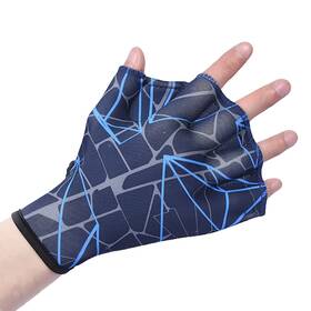 Rongxg 095075035035 Swimming Glove Nylon Webbed Aquatic Open Finger Elastic Water Training