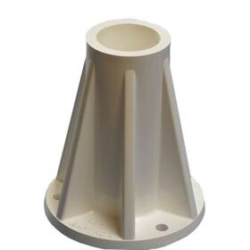 Saftron Manufacturing Llc 817003013087 6in Surface Mount Anchor White Sb-f-w